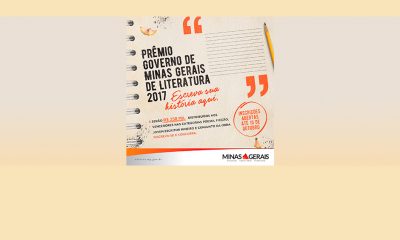 Últimos dias para se inscrever no Prêmio Governo de Minas Gerais de Literatura 2017