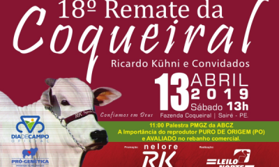 Programação de Dia de Campo e 18º Remate da Coqueiral contará com palestra do PMGZ