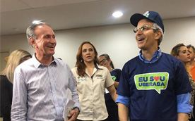 “Piau é o prefeito que mais admiro e se faz atuante no estado”, diz Zema durante visita a Uberaba