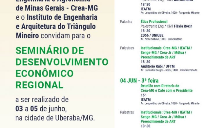 Seminário traz presidente do Crea-MG a Uberaba