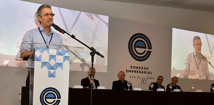 Romeu Zema defende inclusão de Estados na Reforma da Previdência durante o Conexão Empresarial