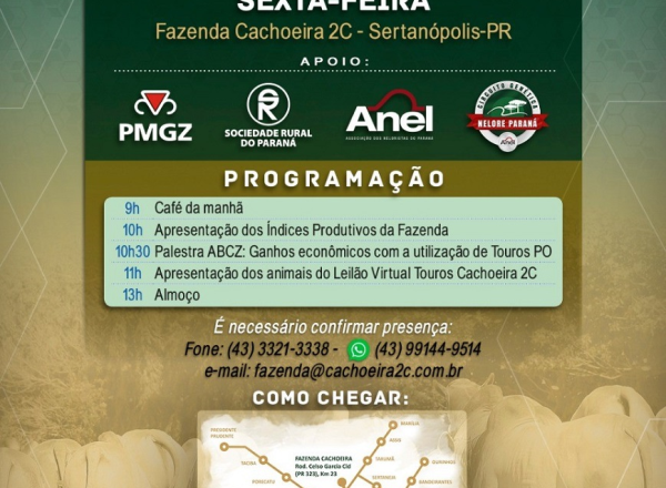 Fazenda Cachoeira 2C promove ‘Dia de Campo’ na próxima sexta (30)