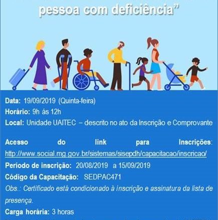 Inscrições abertas para videoconferência sobre a sexualidade da pessoa com deficiência
