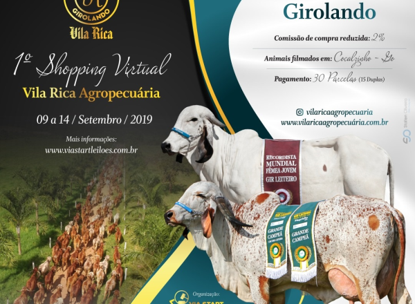 ‘1º Shopping Virtual Vila Rica Agropecuária’ começa na próxima segunda (09)
