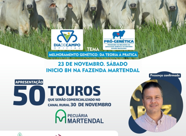 15º Encontro Técnico Pecuária Martendal’ será realizado no próximo sábado (23)