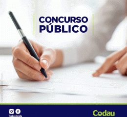 Inscrições para concurso público da Codau já começaram