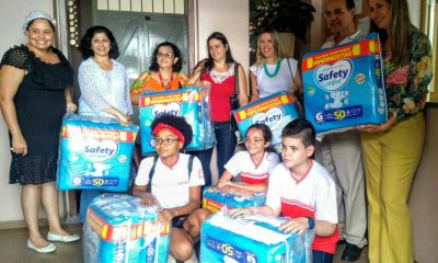 Fiemg Social doa mais de mil fraldas para Sanatório e Lar de Idosos