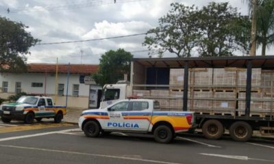 PM recupera carga de defensivos agrícolas avaliada em R$ 850 mil na BR-262 em Uberaba