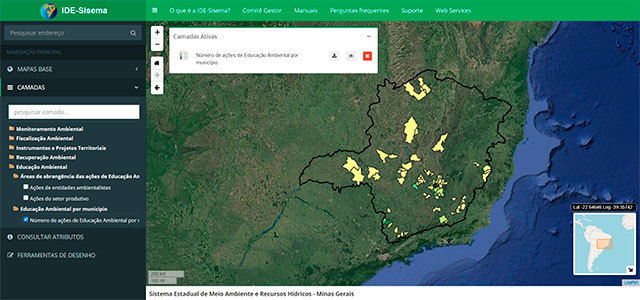 Plataforma de georreferenciamento agrega dados de educação ambiental