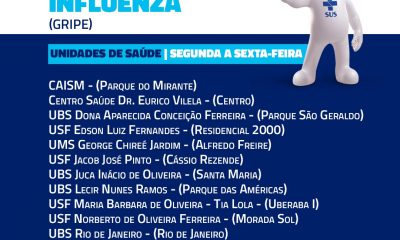 A vacinação contra a influenza (gripe) para toda população acima de 6 meses continua! 💉