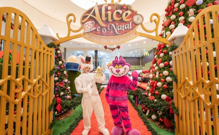 Natal da Alice transforma Shopping Uberaba no País das Maravilhas